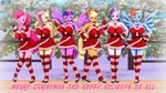 anthro anthrofied armwear bell blush breasts cleavage clothed clothing elbow_gloves female footwear gesture gloves group handwear high_heels holiday_message holidays horn knee_highs knee_socks legwear looking_at_viewer pattern_clothing pattern_footwear pattern_legwear pattern_socks santa_dress shoes socks striped_clothing striped_footwear striped_knee_socks striped_socks stripes text waving waving_at_viewer wings daveman1000 christmas friendship_is_magic hasbro my_little_pony mythology applejack_(mlp) fluttershy_(mlp) mane_six_(mlp) pinkie_pie_(mlp) rainbow_dash_(mlp) rarity_(mlp) twilight_sparkle_(mlp) earth_pony equid equine horse mammal mythological_creature mythological_equine pegasus pony unicorn winged_unicorn 16:9 3d_(artwork) digital_media_(artwork) english_text hi_res widescreen