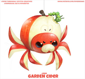 ambiguous_gender antennae_(anatomy) anthro apple black_eyes dot_eyes duo eating food fruit green_body humor plant pun red_body simple_background simple_eyes tan_body text visual_pun white_background piper_thibodeau arachnid arthropod caterpillar food_creature insect larva spider digital_media_(artwork) digital_painting_(artwork) english_text painting_(artwork) url