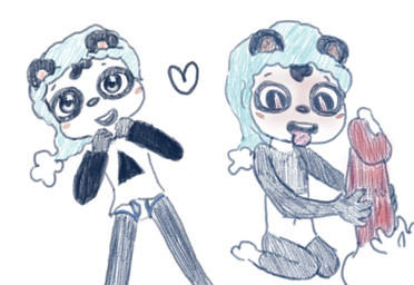 anthro bodily_fluids clothing cum erection genital_fluids genitals handjob male nude penile penis sex shota size_difference solo standing tongue tongue_out underwear young young_male wooooof cartoon_network summer_camp_island pepper_corn bear giant_panda mammal hi_res