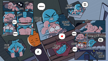 3_toes after_sex age_difference anal anal_penetration anthro anus backsack balls bed bedroom blue_body blue_fur blue_penis blue_tail bodily_fluids bottomless bottomless_male buckteeth bunk_bed butt clothed clothing cum cum_in_ass cum_in_uterus cum_in_vagina cum_inside cum_on_butt cutaway dialogue dominant dominant_young feet female forced from_behind_position fur furniture genital_fluids genitals group heart_symbol humanoid_genitalia humanoid_penis inside internal interspecies leaking_cum loli male male/female moon mounting night on_model open_mouth orange_body orange_penis orange_skin panties panties_down partially_clothed penetration penis pink_body pink_fur pink_nose pink_tail rape sex shota sleep_sex sleeping soles sound_effects surprise_buttsex surprised tail teeth text toes underwear underwear_down unf until_they_like_it uterus vaginal vaginal_penetration vulva young young_anthro young_on_young younger_female ardidon cartoon_network the_amazing_world_of_gumball anais_watterson darwin_watterson gumball_watterson aquatic cyprinid cypriniform domestic_cat felid feline felis fish goldfish lagomorph leporid mammal rabbit 2022 absurd_res comic english_text hi_res brother_(lore) brother_and_sister_(lore) incest_(lore) pseudo_incest_(lore) sibling_(lore) sister_(lore)