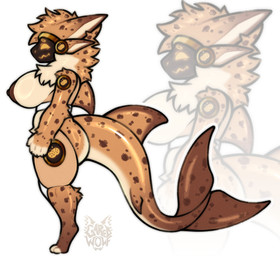 4_ears anthro areola big_breasts biped breasts brown_body brown_fur butt digitigrade ear_markings feet female female_anthro fur glistening glistening_body glistening_breasts glistening_butt gold_(metal) gradient_body gradient_fur gradient_tail hindpaw huge_breasts light_body light_fur machine markings multi_ear multicolored_body multicolored_fur nipples orange_body orange_fur paws protogen_armor protogen_face protogen_visor screen shark_tail solo spots spotted_body spotted_fur tail visor white_body white_fur yellow_eyes garedwolf aquatic fish hybrid protogen shark hi_res