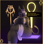 anthro bandage bandaged_arm bandaged_leg big_breasts big_butt black_body breasts butt clothed clothing dialogue eyeshadow female hair hair_over_eye holding_object huge_breasts looking_at_viewer makeup purple_hair simple_background sitting solo text thick_thighs wide_hips yellow_eyes photolol.03 in_heat_(game) nile_(in_heat) domestic_cat felid feline felis mammal english_text hi_res