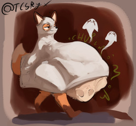 :3 after_vore ambiguous_anthro ambiguous_gender ambiguous_pred ambiguous_prey anthro anthro_pred belly big_belly big_tail biped black_nose blanket_only bloated bodily_noises bone bone_imprints bones_in_stomach brown_body brown_ears brown_feet brown_fur churn closed_smile clothing costume countershade_belly countershade_face countershade_fur countershading curved_text death digestion digestion_noises dipstick_tail ears_up eyebrows fatal_vore feet fluffy fluffy_tail fur furgonomics ghost_costume green_text halloween_costume holidays huge_belly leg_markings looking_at_belly looking_at_own_belly looking_at_self looking_down looking_down_at_belly looking_down_at_self markings monotone_feet motion_lines mouth_closed multicolored_body multicolored_fur multiple_prey onomatopoeia orange_body orange_face orange_fur orange_legs orange_tail pointy_ears prick_ears rumbling_stomach same_size_vore satisfied_look side_view simple_background skull skull_imprint smile socks_(marking) solo sound_effects spirit_leaving tail tail_markings tan_belly tan_body tan_countershading tan_face tan_fur tan_inner_ear tan_tail_tip text thick_thighs twitter_handle two_tone_face two_tone_tail unseen_prey vore walking wrinkles_in_clothes tcsrjx halloween canid canine fox mammal 2025 digital_media_(artwork) digital_painting_(artwork) english_description full-length_portrait hi_res painting_(artwork) portrait signature male_(lore)