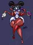 armwear beverage black_hair clothed clothing crossed_legs curvy_figure fangs female hair legwear looking_at_viewer money multi_arm multi_eye multi_limb simple_background small_waist smile solo stockings teeth thick_thighs thigh_highs voluptuous waiter wide_hips saliant undertale undertale_(series) muffet animal_humanoid arachnid arachnid_humanoid arthropod arthropod_humanoid humanoid spider spider_humanoid 2019 hi_res