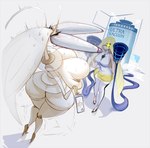 antennae_(anatomy) big_breasts blonde_hair breasts cellphone electronics eyes_popping_out female female/female hair huge_breasts machine milking_machine phone smartphone acrylictoon nintendo pokemon lusamine_(pokemon) arthropod blattodea cockroach generation_7_pokemon insect pheromosa pokemon_(species) ultra_beast digital_media_(artwork) hi_res