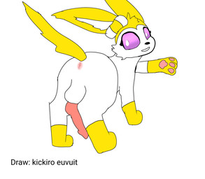 anthro feral genitals male male/male penis solo kickiro_euvuit nintendo pokemon lipe_(character) eeveelution generation_6_pokemon pokemon_(species) sylveon absurd_res hi_res