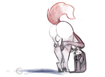 anthro anus backsack balls bent_over butt femboy genitals hair humanoid_genitalia humanoid_penis long_hair male penis presenting presenting_anus presenting_balls presenting_hindquarters presenting_penis raised_tail simple_background solo tail white_background dirtyscoundrel canid canine mammal 2026 digital_drawing_(artwork) digital_media_(artwork) english_description sketch nonbinary_(lore)