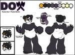 anthro female glamfur juggalo overweight overweight_anthro overweight_female solo text zeriara panda_dox bear giant_panda hybrid mammal english_text model_sheet