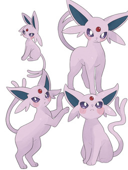 ambiguous_gender blush blush_lines feral forehead_gem forked_tail fur gem looking_at_viewer on_hind_legs paws purple_body purple_eyes purple_fur simple_background sitting solo tail unusual_anatomy unusual_tail 6mphr nintendo pokemon eeveelution espeon generation_2_pokemon pokemon_(species) 2026 3:4 hi_res