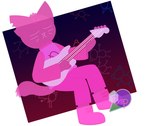 3_fingers ambiguous_gender anthro biped boots bottomwear claws clothed clothing eyes_closed fingers footwear fur guitar head_tuft holding_guitar holding_musical_instrument holding_object holding_pluck_string_instrument holding_string_instrument markings musical_instrument notched_ear on_model pants paws pink_body pink_clothing pink_ears pink_fur pink_tail playing_guitar playing_music plucked_string_instrument shirt shoes solo string_instrument tail topwear translucent translucent_body translucent_clothing translucent_guitar translucent_instrument translucent_musical_instrument tuft whisker_markings potato_the_chip night_in_the_woods mae_borowski domestic_cat felid feline felis mammal 2019 digital_drawing_(artwork) digital_media_(artwork) hi_res signature