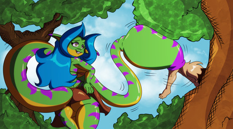 anthro breasts butt duo female forest forest_background fur grin hair hands_on_hips long_hair male male/female nature nature_background nude plant simple_background size_difference smile tail tail_fetish tail_play tail_vore tree unusual_anatomy unusual_tail unusual_vore vore animewave las_lindas drake_(chalo) drake_(las_lindas) geecku canid canine fennec_fox fox mammal scalie true_fox absurd_res colored digital_media_(artwork) flat_colors hi_res