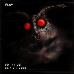 ambiguous_gender antennae_(anatomy) anthro big_eyes creepy empty_eyes feelers mandibles october_(month) recording red_eyes solo text time timestamp vhs_artifacts white_text louceph mothman arthropod cryptid insect lepidopteran moth 1:1 2018 digital_media_(artwork) digital_painting_(artwork) english_description english_text painting_(artwork)
