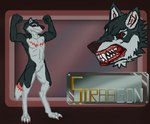 absurd_res anthro bared_teeth canid canine canis hi_res male mammal model_sheet solo teeth universaldragon wolf