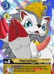 animal_genitalia anthro anus balls blue_eyes claws erection fur genitals hair low-angle_view male orange_body orange_fur penis quills_(anatomy) sheath solo spiky_hair text trading_card_template white_body white_fur neos8 bandai_namco digimon digimon_(species) herissmon absurd_res english_text hi_res