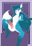 anthro balls big_balls big_penis blush femboy genitals hair long_hair male open_mouth penile penis solo thick_thighs wide_hips mrmallard jo_(cerinia) canid canine cerinian fox mammal hi_res