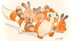 blush brown_body brown_fur carrying_another dot_eyes eyes_closed feral feral_on_feral feral_on_top food fruit fur group kemono looking_down looking_down_at_partner looking_up lying mouth_hold object_in_mouth on_front on_top_of open_mouth pivoted_ears plant pokemon_berry raised_foot simple_background simple_eyes sitrus_berry sitting sitting_on_ground smile tail 0bon nintendo pokemon furret generation_2_pokemon pokemon_(species) sentret 16:9 2023 hatching_(art) hi_res marker_(artwork) mixed_media pen_(artwork) shaded signature simple_shading traditional_media_(artwork) widescreen