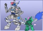 anthro bounce machine mecha parz roboticization tail tail_tuft transformation tuft run_rabbit_bounce mythology animate_inanimate dragon goblin mythological_creature mythological_scalie reptile robot scalie