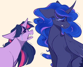 bodily_fluids crying duo female feral freckles gums horn simple_background tears wings cyrinthia friendship_is_magic hasbro my_little_pony mythology princess_luna_(mlp) twilight_sparkle_(mlp) equid equine mammal mythological_creature mythological_equine winged_unicorn