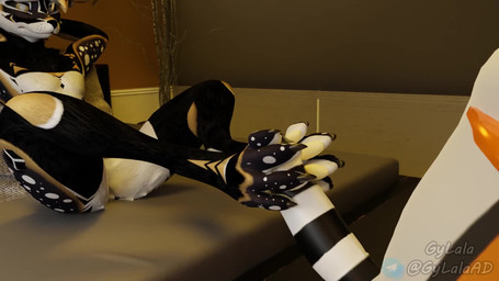 anthro bed big_penis black_body black_fur duo feet foot_fetish foot_play footjob fur furniture genitals grey_body grey_fur hair inside lying male male/male orange_body orange_fur pawpads paws penile penis sex striped_genitalia striped_penis stripes two-footed_footjob white_body white_fur yellow_body yellow_fur yellow_pawpads gylala gylala_(character) chuki rexouium 16:9 3d_(artwork) 3d_animation animated blender_(artwork) blender_cycles_(artwork) digital_media_(artwork) hi_res high_framerate loop no_sound short_playtime video widescreen