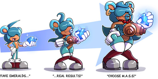 anthro big_breasts big_nipples bimbofication breasts chaos_emerald ear_piercing female gem gender_transformation jewelry lips lipstick makeup male mtf_transformation necklace nipples piercing text thick_lips thick_thighs transformation sachasketchy sega sonic_the_hedgehog_(series) hop_the_lemming cricetid lemming mammal rodent absurd_res english_text hi_res