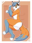 andromorph anthro anus blue_eyes butt fur genitals intersex nude orange_body orange_fur pussy solo tight_pussy galaxymaw maw_nsfw rayfaux canid canine fox mammal 3:4 absurd_res hi_res