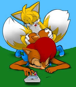 2_tails age_difference all_fours anal anal_penetration anthro anthro_on_anthro black_nose bodily_fluids brown_body brown_fur butt butt_grab camera clothing cum cum_in_ass cum_inside doggystyle dominant dominant_male dominant_young drooling duo erection female female_penetrated from_behind_position fur genital_fluids genitals gloves hair half-closed_eyes hand_on_butt handwear interspecies larger_female larger_penetrated larger_sub licking licking_lips male male/female male_penetrating male_penetrating_female multi_tail narrowed_eyes older_female older_penetrated orgasm penetration penis recording red_hair saliva scut_tail sex short_tail size_difference smaller_male submissive sweat tail tongue tongue_out yellow_body yellow_fur young young_anthro young_male younger_male rockthebull archie_comics sega sonic_the_hedgehog_(archie) sonic_the_hedgehog_(comics) sonic_the_hedgehog_(series) miles_prower sally_acorn canid canine chipmunk fox ground_squirrel mammal rodent sciurid hi_res sketch