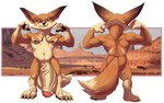4_fingers 4_toes anthro arm_markings athletic athletic_anthro athletic_male back_markings balls biceps big_balls big_ears big_pecs big_penis black_body black_fur black_head black_inner_ear black_markings black_nipples black_nose black_pawpads blue_sky blurred_background brown_arms brown_butt brown_chest brown_head brown_inner_ear brown_legs brown_tail butt chest_markings claws day deltoids desert dipstick_ears dipstick_tail ear_markings ear_tuft eye_markings facial_markings feet fingers fist flexing fluffy fluffy_tail front_view fur genitals glans happy head_markings head_tuft huge_balls huge_penis humanoid_hands hyper hyper_balls hyper_genitalia hyper_penis leg_markings light looking_away looking_up male markings multicolored_ears multicolored_head multicolored_inner_ear multicolored_penis multicolored_tail musclegut muscular muscular_anthro muscular_male navel nipples nude_male obliques pawpads pecs penis photo_background pink_glans pink_penis plantigrade pose purple_eyes quads short_male simple_background sky socks_(marking) solo spread_legs spreading standing tail tail_markings tail_tuft tan_arms tan_body tan_chest tan_feet tan_fur tan_hands tan_head tan_inner_ear tan_legs tan_markings tan_penis tan_socks tan_tail toes triceps tuft two_tone_arms two_tone_chest two_tone_ears two_tone_legs two_tone_penis two_tone_tail vein veiny_penis white_background white_claws bristol canid canine fennec_fox fox mammal true_fox absurd_res colored digital_drawing_(artwork) digital_media_(artwork) full-length_portrait hi_res photography_(artwork) portrait shaded