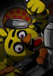 machine simple_background solo shu_20625 five_nights_at_freddy's scottgames chica_(fnaf) animatronic avian bird chicken galliform gallus_(genus) phasianid robot 2018 absurd_res digital_media_(artwork) hi_res