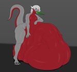 anthro anthro_pred belly big_belly big_butt burping butt duo hair huge_belly hyper hyper_belly larger_prey male male_pred nude oral_vore overweight simple_background size_difference smaller_pred vore weight_gain theember mythology the_ember dragon mythological_creature mythological_scalie scalie hi_res