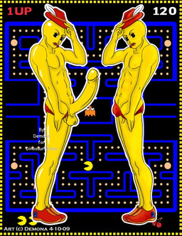 alternate_species big_penis erection genitals gui huge_penis humanized humanoid_genitalia humanoid_penis humanoidized hyper hyper_genitalia hyper_penis male nightmare_fuel not_furry penis solo what demona_(artist) bandai_namco pac-man_(series) pac-man human humanoid mammal sphere_creature 2009