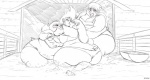 anthro barn big_butt breast_grab breasts butt chubby clothed clothing female gillpanda greyscale group hair huge_butt human inside kissing making_out male monochrome mud open_mouth overweight pig porcine skimpy straight teeth voluptuous
Rating: Questionable
Score: 0
User: Blackbewhite2k7
Date: August 23, 2013