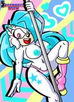 blue_hair boots breasts clothing dancing female footwear fur hair pink_eyes pole pole_dancing ponytail shoes solo white_body white_fur eggbot15 sega sonic_the_hedgehog_(series) fan_character snowfall_(eggbot15) eulipotyphlan hedgehog mammal absurd_res digital_media_(artwork) hi_res