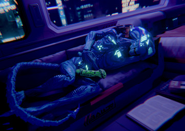 animal_genitalia animal_penis blue_body equine_genitalia equine_penis furniture genitals glowing glowing_markings lying lying_on_sofa markings on_sofa penis prehensile_tail sofa tail xenomaker_(artist) xenomaker_(modeler) alien_(franchise) alien monster xenomorph 3d_(artwork) blender_(artwork) blender_cycles_(artwork) digital_media_(artwork) hi_res