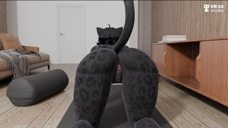 angry anus anus_focus big_butt butt female genitals looking_at_viewer looking_back presenting presenting_anus presenting_hindquarters presenting_vulva rear_view solo tail tail_motion tailwag vulva wide_hips yoga vr34studio annoad_(modeler) shani_(annoad) domestic_cat felid feline felis jaguar mammal pantherine 16:9 3d_(artwork) 3d_animation 4k absurd_res animated digital_media_(artwork) hi_res high_framerate huge_filesize no_sound short_playtime widescreen