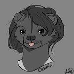 ambiguous_gender anthro blep cheek_tuft facial_tuft front_view glistening glistening_eyes hair looking_at_viewer mouth_closed pink_tongue short_hair solo tongue tongue_out tuft 100racs mammal mink mustelid musteline true_musteline 1:1 headshot_portrait portrait signature spot_color