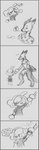 3_toes 4_arms 4_fingers ahoge anthro arm_markings bald barefoot biped blush blush_lines bodily_fluids border bottomwear chest_tuft claws clothed clothing curled_hair dark_bottomwear dark_markings dark_spots dark_stripes dialogue digitigrade dipstick_ears dot_eyes duo ear_markings ellipsis emoticon exclamation_point eye_markings eye_through_hair eyebrow_through_hair eyebrows eyelashes eyeless eyes_closed facial_markings featureless_chest featureless_crotch featureless_feet featureless_hands feet female finger_claws fingers fluffy fluffy_hair front_view fully_clothed fur fur_markings fur_tuft grey_border hair hand_on_another's_hand hand_on_hand head_markings hindpaw human_focus humanoid_ears humanoid_hands larger_anthro larger_male light_body light_fur light_hair light_inner_ear light_skin light_tuft looking_at_another male markings monotone_body monotone_skin monotone_tail multi_arm multi_limb multicolored_body multicolored_ears multicolored_fur multicolored_markings neck_markings noseless nude paws plantigrade profanity question_mark raised_hand shirt shorts shoulder_markings side_view simple_background simple_eyes size_difference slim_anthro smaller_female smaller_human snout snout_markings speech_bubble spots spotted_arms spotted_body spotted_ears spotted_fur standing striped_arms striped_body striped_fur striped_neck striped_shoulders stripes sweat sweatdrop t-shirt tail text thought_bubble three-quarter_view toes topwear translucent translucent_hair tuft two_tone_ears white_background wristband the-lazy-llama lala_(the-lazy-llama) tetrami_(tabbyseraph) human mammal unknown_species 2019 absurd_res colored_sketch comic english_text graphite_(artwork) greyscale hi_res monochrome sketch traditional_media_(artwork) nonbinary_(lore)