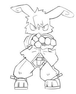 angry anthro biped boots bottomwear cheek_tuft clothed clothed_anthro clothed_male clothing constricted_pupils facial_tuft footwear front_view fully_clothed fully_clothed_anthro fully_clothed_male gloves handwear head_tuft male male_anthro pants plantigrade pupils shoes slim slim_anthro slim_male small_pupils solo topwear torn_clothing torn_topwear tuft pizademokttero lagomorph leporid mammal rabbit 2026 black_and_white digital_drawing_(artwork) digital_media_(artwork) hi_res monochrome