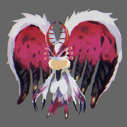 ambiguous_gender anthro antlers biped black_fingernails black_nails black_sclera chest_tuft colored_nails countershade_torso countershading digitigrade dipstick_tail fingernails fluffy fluffy_tail fur grey_background head_wings horn huge_wings markings mouthless multicolored_body multicolored_fur nails neck_tuft pupils red_body red_fur simple_background solo tail tail_markings tan_body tan_fur tuft unusual_wing_placement white_body white_fur white_pupils wings chii_mako kirby_(series) kirby_and_the_forgotten_land nintendo chaos_elfilis alien chinchillid mammal rodent starling_(kirby) 2022 chromatic_aberration digital_drawing_(artwork) digital_media_(artwork) full-length_portrait portrait