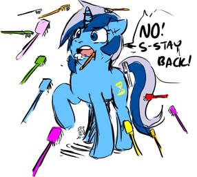attack brush cutie_mark female feral forced horn nude overweight overweight_female overweight_feral quadruped simple_background slightly_chubby solo standing tail toothbrush white_background unknown_artist unknown_artist_signature brushie_brushie_brushie friendship_is_magic hasbro my_little_pony mythology minuette_(mlp) equid equine mammal mythological_creature mythological_equine unicorn 2011 digital_media_(artwork) full-length_portrait portrait signature