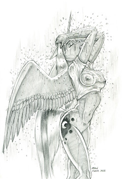 anthro anthrofied bottomless breasts clothed clothing eyes_closed female fur hair horn navel nipples open_mouth raining solo tail translucent translucent_clothing wet wings baron_engel friendship_is_magic hasbro my_little_pony mythology princess_luna_(mlp) equid equine mammal mythological_creature mythological_equine winged_unicorn 2025 graphite_(artwork) greyscale hi_res monochrome traditional_media_(artwork)