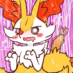 ambiguous_anthro ambiguous_gender anthro biped blush blush_stickers bodily_fluids drooling focus_lines food front_view object_in_tail open_mouth saliva shocked shrimp_(food) simple_background snout solo standing tail tremble_spikes vibrating wavy_mouth annyui0611 nintendo pokemon braixen canid generation_6_pokemon mammal pokemon_(species) 1:1 2023 digital_drawing_(artwork) digital_media_(artwork) half-length_portrait hi_res japanese_description portrait translated_description