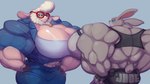 16:9 abs anthro back_muscles barely_contained big_breasts big_muscles blue_eyes bovid breasts butt caprine clothing dawn_bellwether disney duo eyewear female fingerless_gloves fur glasses gloves green_eyes grey_body grey_fur handwear hi_res huge_breasts huge_muscles huge_thighs hyper hyper_breasts hyper_muscles jewelry judy_hopps lagomorph leporid long_ears mammal multicolored_body multicolored_fur muscular muscular_anthro muscular_arms muscular_female necklace pink_body rabbit sheep thick_thighs tight_clothing toonpower white_body white_fur widescreen zootopia