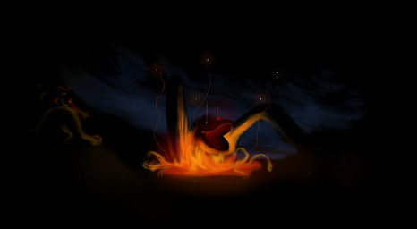 dark duo emerging fire long_arms male ominous unknown_artist donkey_kong_(series) nintendo lanky_kong ape haplorhine kong mammal orangutan primate wallpaper