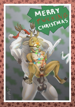 anal anal_orgasm anal_penetration anatomically_correct anatomically_correct_genitalia anatomically_correct_penis animal_genitalia animal_penis anthro anthro_on_anthro anthro_penetrated anthro_penetrating anthro_penetrating_anthro antlers armpit_hair arms_tied ball_gag balls balls_blush bdsm blush bodily_fluids body_blush body_hair bondage bound cervine_genitalia cervine_penis christmas_clothing christmas_decorations christmas_headwear christmas_lights clothing cum cum_while_penetrated cumshot dominant drooling duo ejaculation gag genital_fluids genitals glowing glowing_nose hands-free hands_behind_back hat headgear headwear holidays horn interspecies larger_male lifted looking_pleasured looking_up male male/male male_on_bottom male_on_top male_penetrated male_penetrating male_penetrating_male muscular muscular_male on_bottom on_top one_sided_climax orgasm penetration penile penile_penetration penis penis_in_ass predator/prey profanity pubes reverse_stand_and_carry_position saliva santa_hat sex size_difference smaller_male smaller_on_top smaller_penetrated spread_legs spreading standing standing_sex string_light_bondage string_lights text liryal christmas bear deer mammal new_world_deer polar_bear reindeer ursine absurd_res english_text hi_res