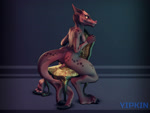 abstract_background anthro butt chair claws cloacal_penis digitigrade erection freckles furniture genitals grinding horn male nude penis pink_body prehensile_tail slim smile solo spikes spikes_(anatomy) tail tail_claws yipkin leg_(yipkin) kobold reptile scalie 3d_(artwork) 3d_animation 4:3 animated digital_media_(artwork) hi_res no_sound short_playtime webm