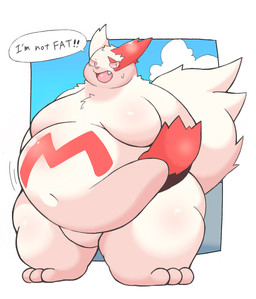 3_toes anthro belly belly_markings big_belly big_tail biped dialogue fangs featureless_crotch feet fluffy fluffy_tail front_view fur hand_on_belly holding_belly huge_thighs kemono looking_at_viewer male male_anthro markings mismatched_ears monotone_tail moobs multicolored_body multicolored_fur navel nude nude_anthro nude_male obese obese_anthro obese_male open_mouth overweight overweight_anthro overweight_male pink_nose pokemorph red_body red_ears red_fur solo standing tail teeth text thick_tail thick_thighs toes two_tone_body two_tone_fur weight_conscious white_body white_ears white_fur white_tail 0907_kapi nintendo pokemon generation_3_pokemon mammal pokemon_(species) zangoose 2024 absurd_res colored digital_media_(artwork) english_text full-length_portrait hi_res portrait