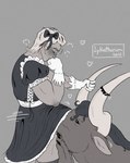 alternative_fashion anthro bottomwear clothing duo fellatio j-fashion lolita_(fashion) male male/male oral penile sex skirt lykostherium european_mythology greek_mythology hades_(game) mythology asterius_(hades) theseus_(hades) bovid bovine human humanoid mammal minotaur hi_res