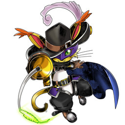 anthro belt boots cape cheek_tuft clothing cosplay facial_tuft footwear fur fuzzy gesture gloves green_eyes hand_gesture handwear hat headgear headwear holding_object holding_weapon legwear looking_at_viewer male mask melee_weapon pointing pointing_weapon rapier shoes simple_background smile solo standing sword tail tuft weapon whiskers white_background yellow_body yellow_fur dantamer bandai_namco digimon digimon_(species) felid feline mammal nyabootmon 1:1 hi_res