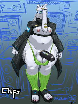 alternative_fashion anthro balls belly big_balls black_clothing black_coat black_topwear blue_eyewear blue_sunglasses body_writing bottom_heavy clothing coat cock_sock colored_nails computer_monitor cybergoth ear_piercing ear_ring eyewear femboy floppy_ears footwear fur futuristic genitals goth green_clothing green_eyes green_footwear green_socks green_thong green_underwear horn ineffective_clothing knee_highs knee_socks legwear lop_ears male male_anthro nails navel nipples penetrable_sex_toy penis penis_clothing piercing pink_nails pink_nipples ring_piercing sandals sex_toy shoes slightly_chubby slightly_chubby_anthro slightly_chubby_male socks solo standing sunglasses text thick_thighs thong toeless_footwear toeless_socks topwear underwear visor white_body white_fur wide_hips grape_shifter chips_(grape_shifter) boss_monster_(undertale) bovid caprine mammal 2024 digital_drawing_(artwork) digital_media_(artwork) english_text hi_res