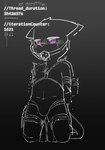 anthro ball_gag bdsm bodily_fluids bondage bound gag hypnosis male message mind_control shaking shy solo tears young young_anthro uro_(artist) scratch_(application) scratch_cat domestic_cat felid feline felis mammal hi_res